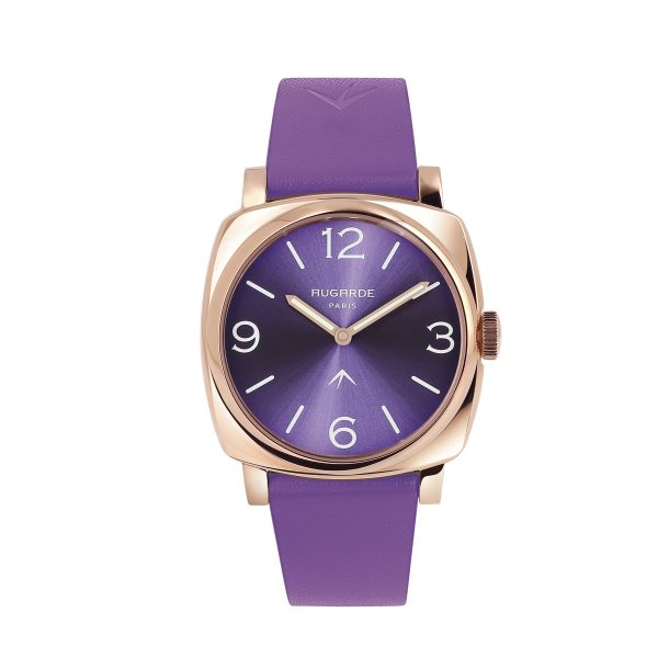 Montre or rose violette Augarde Montmartre