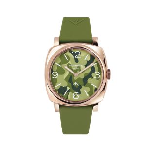 Montre camouflage or rose kaki Augarde Bagatelle